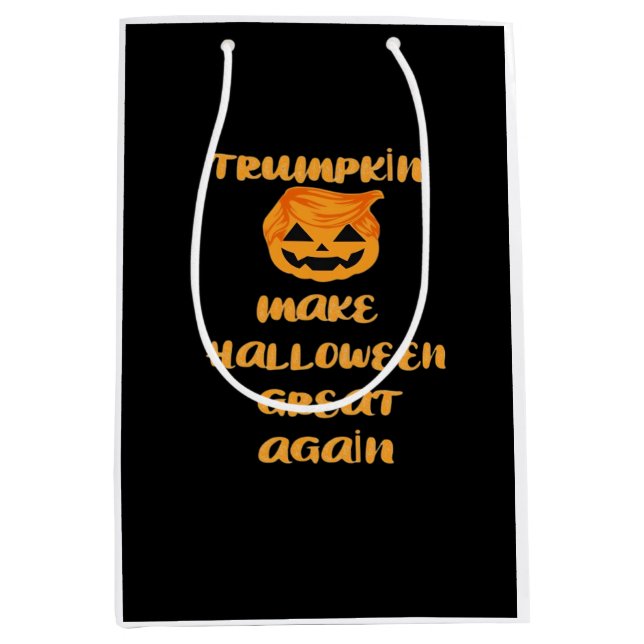 Trumpkin Pumpkin Halloween Design - Funny Autumn Q Mittlere Geschenktüte (Vorderseite)