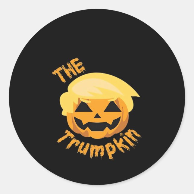 Trumpkin Pumpkin Halloween Design - Sloth Costume Runder Aufkleber (Vorderseite)