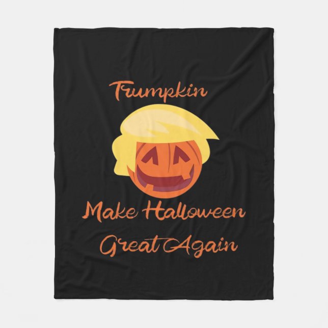 Trumpkin Pumpkin Halloween Design - Spooky Basic S Fleecedecke (Vorderseite)