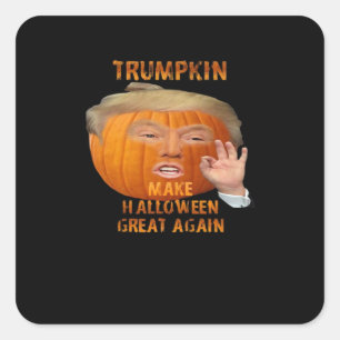 Trumpkin Pumpkin Halloween wieder groß Quadratischer Aufkleber