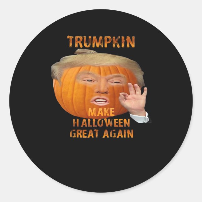 Trumpkin Pumpkin Halloween wieder groß Runder Aufkleber (Vorderseite)