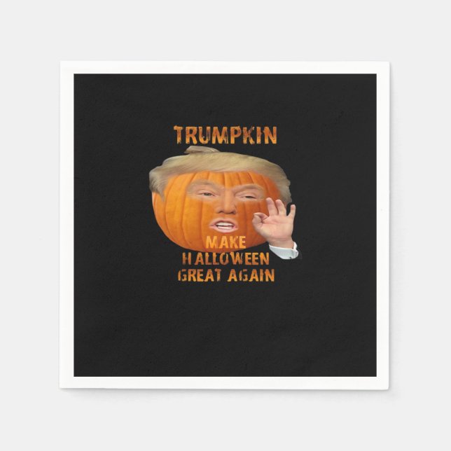Trumpkin Pumpkin Halloween wieder groß Serviette (Vorderseite)