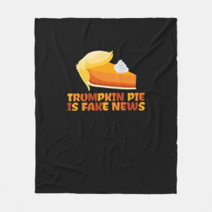 Trumpkin Pumpkin Pie Funny Erntedank Angepasst Fleecedecke