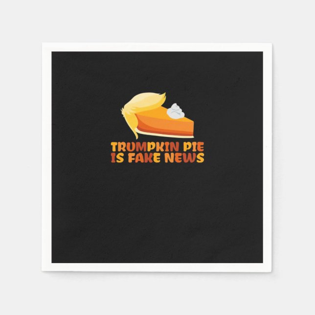 Trumpkin Pumpkin Pie Funny Erntedank Angepasst Serviette (Vorderseite)