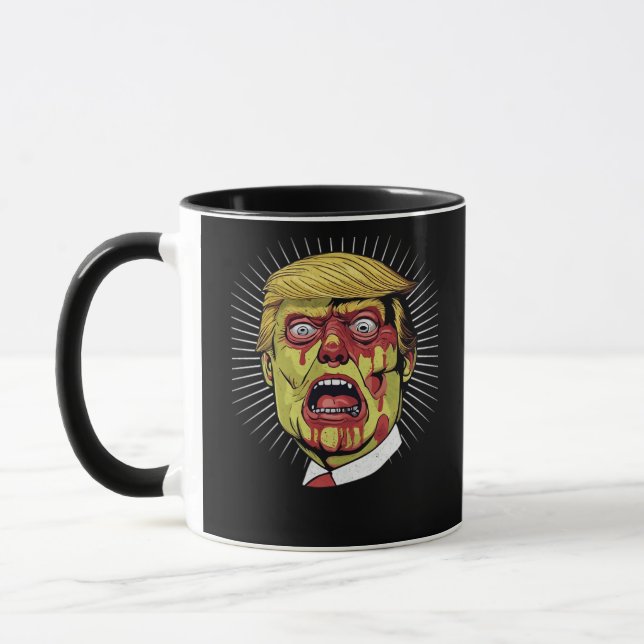 Trumpkin Retro Halloween Tasse (Links)