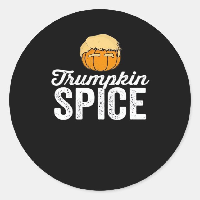 Trumpkin Spice Funny Political Halloween Joke Runder Aufkleber (Vorderseite)