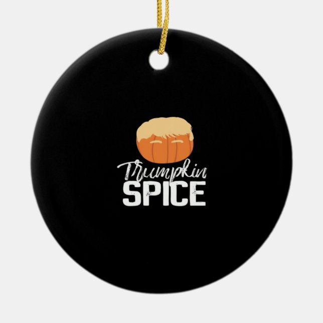 Trumpkin Spice Funny Political Halloween Keramik Ornament (Vorne)