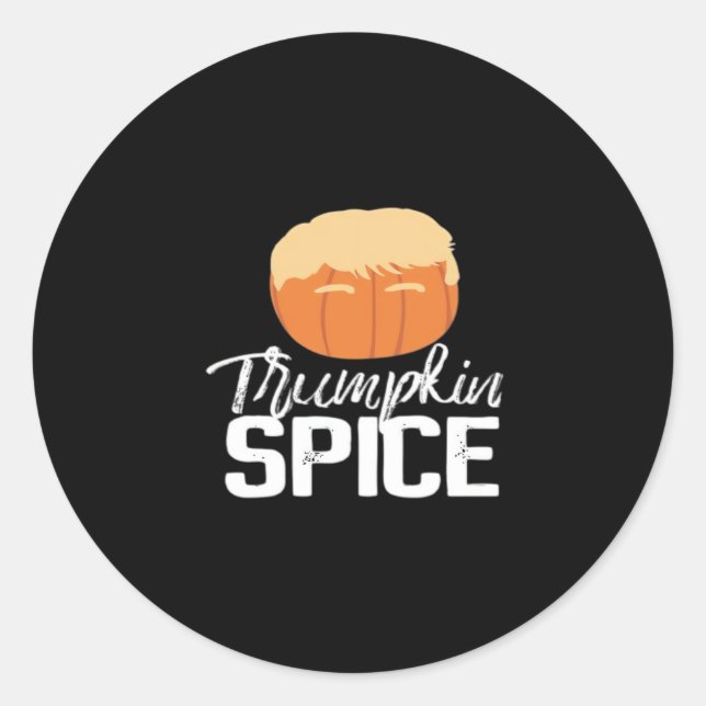 Trumpkin Spice Funny Political Halloween Runder Aufkleber (Vorderseite)