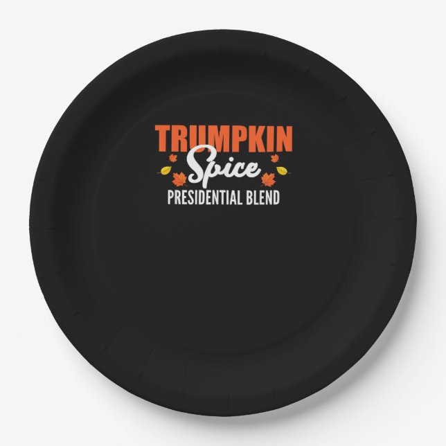 Trumpkin Spice Halloween Erntedank Funny Pappteller (Vorderseite)