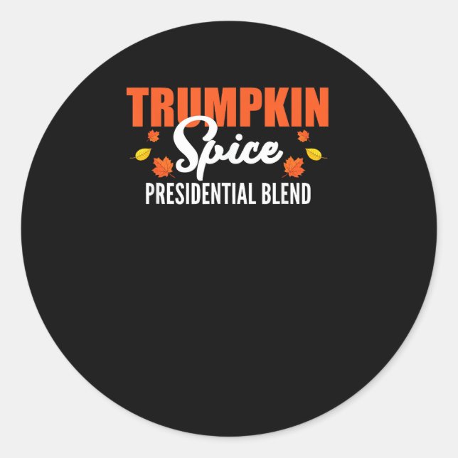 Trumpkin Spice Halloween Erntedank Funny Runder Aufkleber (Vorderseite)