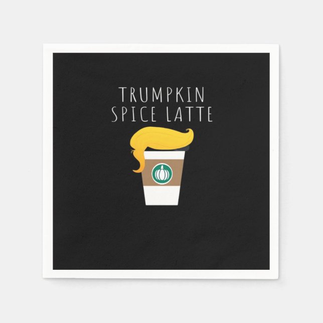 Trumpkin Spice Latte Funny Donald Joke Pumpkin Spi Serviette (Vorderseite)