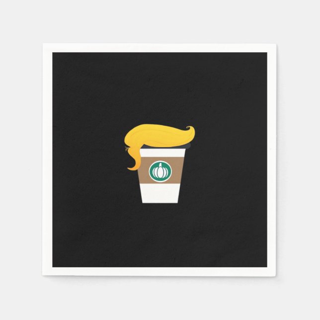 Trumpkin Spice Latte Funny Donald Joke Pumpkin Spi Serviette (Vorderseite)