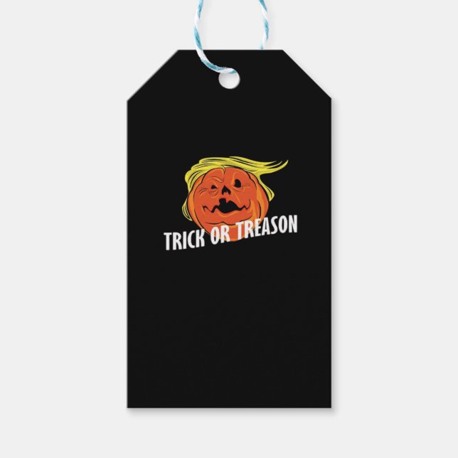 Trumpkin - Trick oder Verrat Halloween Geschenkanhänger (Vorderseite)