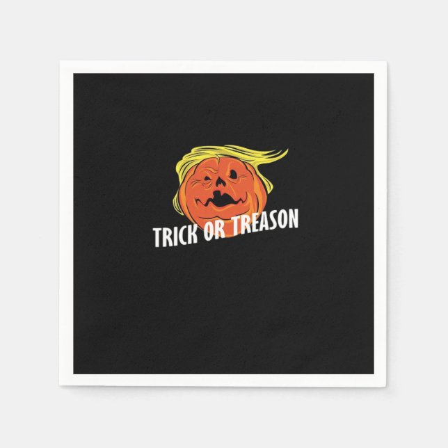 Trumpkin - Trick oder Verrat Halloween Serviette (Vorderseite)