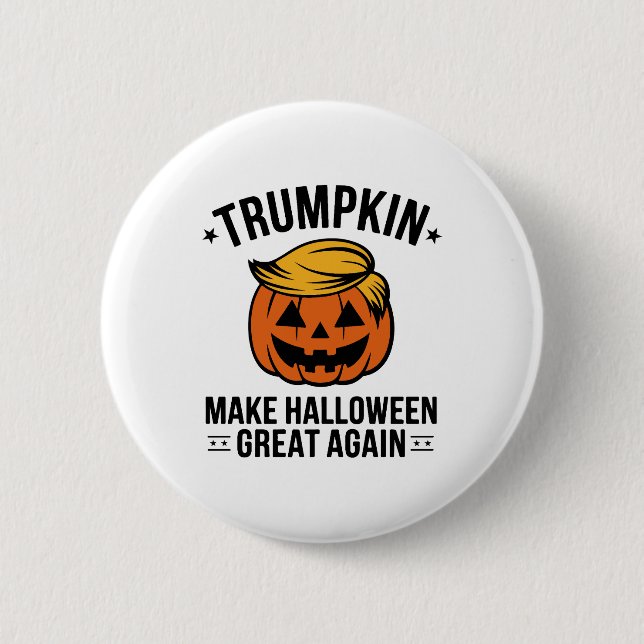 Trumpkin, Trump Halloween-Geschenk, Trumpkin macht Button (Vorderseite)