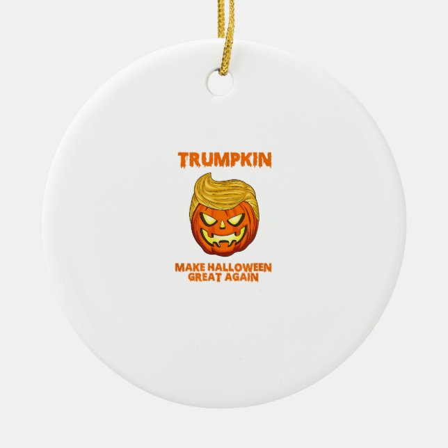 Trumpkin USA machen Halloween wieder großartig Keramik Ornament (Vorne)