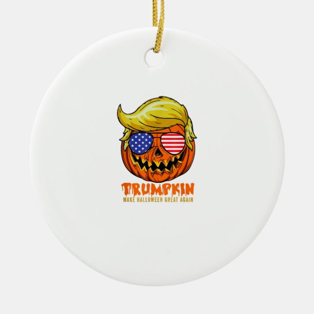 Trumpkin USA machen Halloween wieder großartig Keramik Ornament (Vorne)