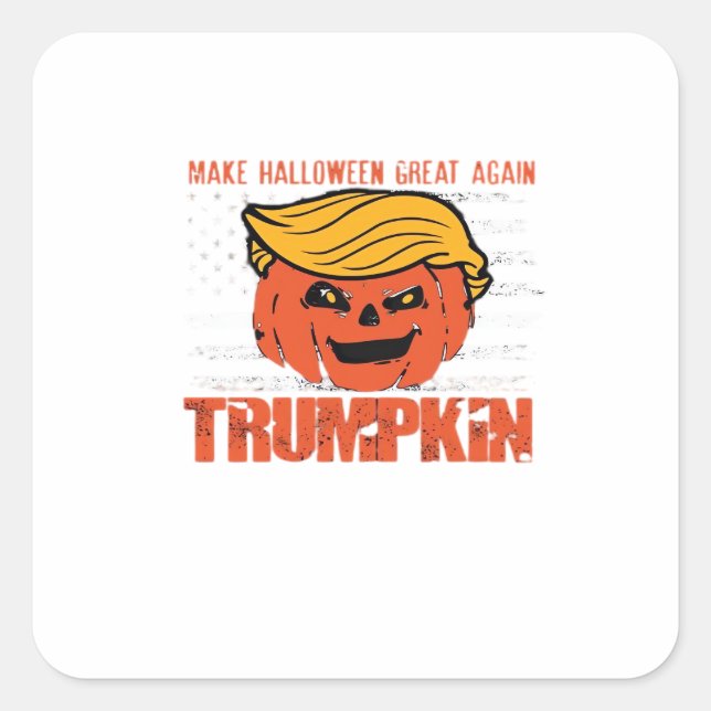 Trumpkin USA machen Halloween wieder großartig Quadratischer Aufkleber (Vorderseite)