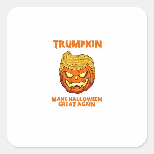 Trumpkin USA machen Halloween wieder großartig Quadratischer Aufkleber (Vorderseite)