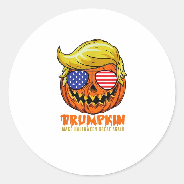 Trumpkin USA machen Halloween wieder großartig Runder Aufkleber (Vorderseite)