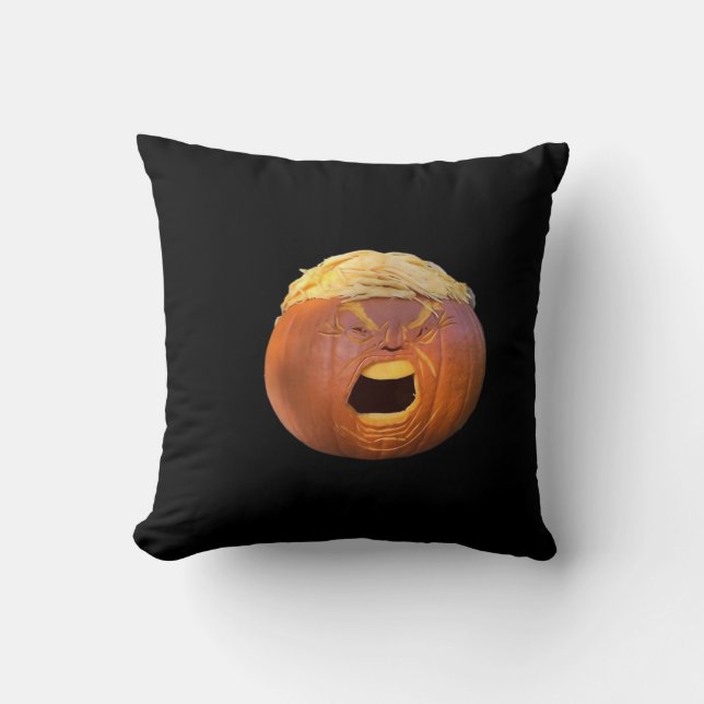 Trumpkin - Witziges Halloween Kissen (Vorderseite)