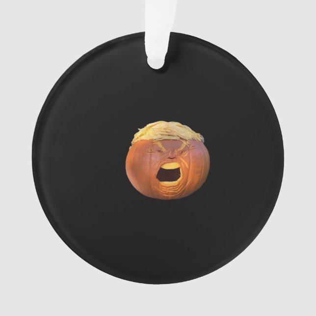 Trumpkin - Witziges Halloween Ornament (Vorderseite)
