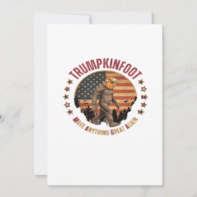 Trumpkinfoot Trumpkin macht alles Großartige Feiertagskarte (Vorderseite)