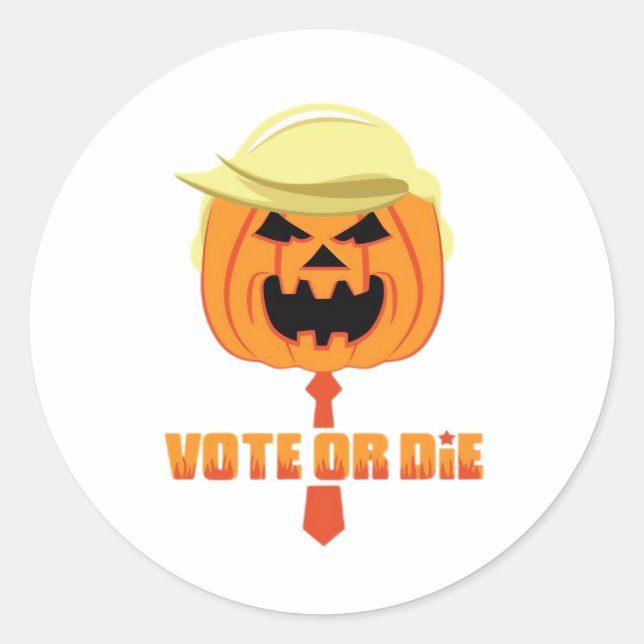 Trumpkinklassiker zu Halloween Runder Aufkleber (Vorderseite)