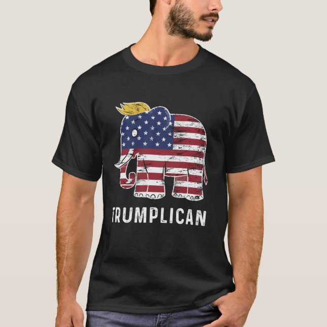 Trumplican Funny President Trump 2024 Politische R T-Shirt (Vorderseite)