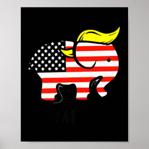 Trumplicer Funny Trump Republikaner Flagge der USA Poster