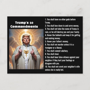 Trumps 10 Gebote Postkarte
