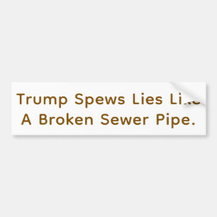 Trumps Abwasser Lügen Hankamer Artjunkhaus Comic-A Autoaufkleber