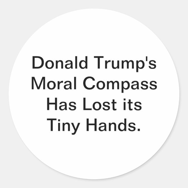 Trump's Broken Moral Compass Hankamer Artjunkhaus Runder Aufkleber (Vorderseite)