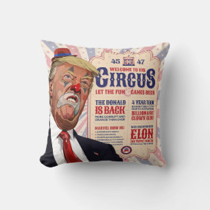 Trumps Clown Show Circus - Vintage Poster Design Kissen