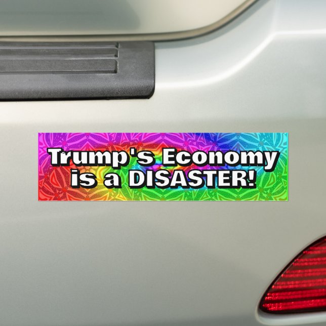 Trump's Economy is a DISASTER Autoaufkleber (Auf Auto)