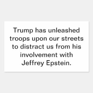 Trumps Epstein Ablenkung Hankamer Artjunkhaus Rechteckiger Aufkleber