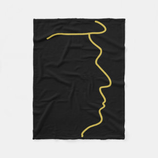 Trumps Golden Profil (groß) Fleecedecke