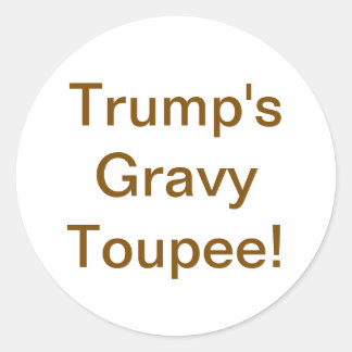 Trumps Grav-Toupee Hankamer Artjunkhaus Comic-Art Runder Aufkleber