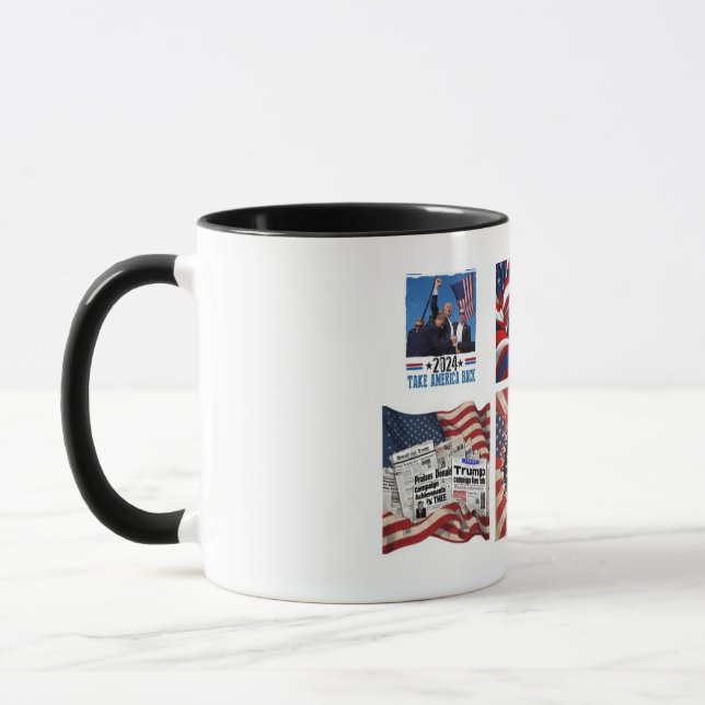 Trumps historisches Ereignis patriotische Wähler H Tasse (Links)