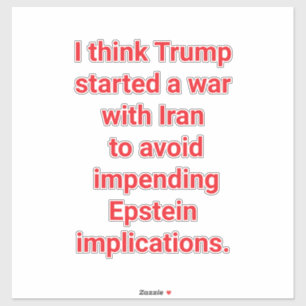 Trumps Iran-Epstein-Krieg Hankamer Artjunkhaus Kun Aufkleber