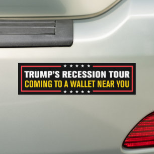 Trumps Rezessionstarife gegen Trump Autoaufkleber