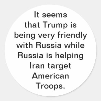 Trumps Russland-Liebe Hankamer Artjunkhaus Comic A Runder Aufkleber