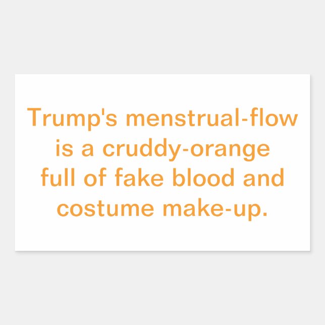 Trumps schmuddelig-orange Periode Hankamer Artjunk Rechteckiger Aufkleber (Vorderseite)