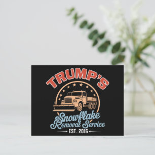 Trumps Schneebeseitigungsdienst Trump 2024  Postkarte