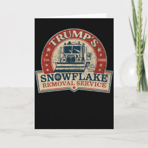 Trumps Schneeblatt-Entfernungsdienst Lustiger Dona Karte