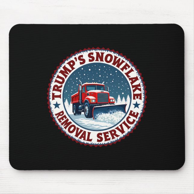Trumps Schneeblatt-Entfernungsdienst Lustiger Fest Mousepad (Vorne)