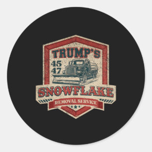 Trumps Schneeblümchen-Entfernungsdienst Lustiger T Runder Aufkleber
