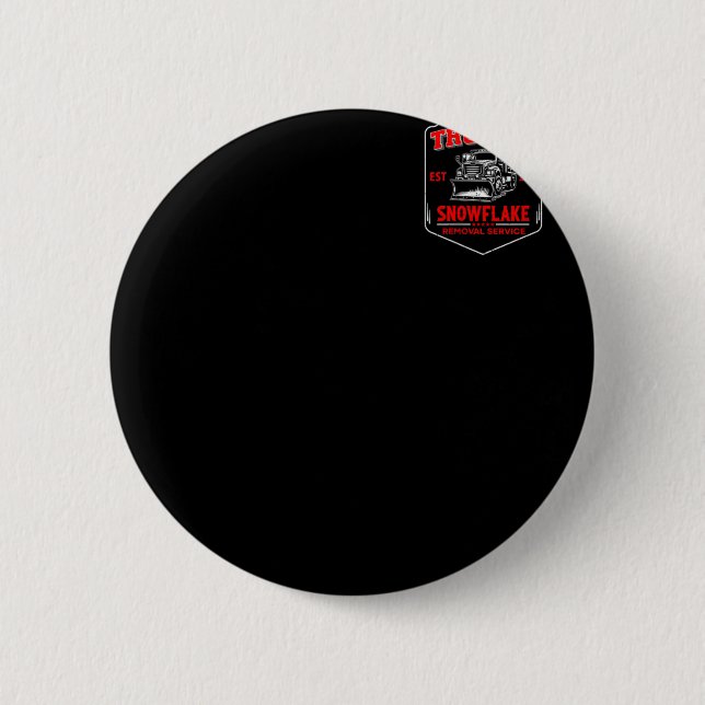 Trumps Schneefloh-Entfernungsdienst Lustiger Trump Button (Vorderseite)