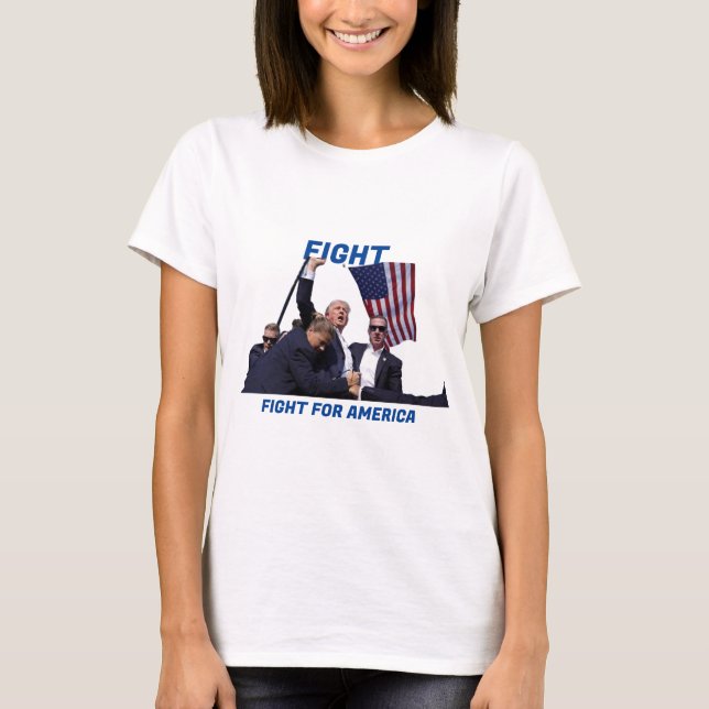 Trumps Siegeswelle: Kampf für Amerika T-Shirt (Vorderseite)