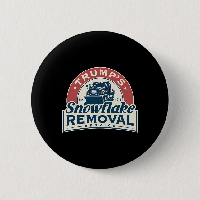 Trumps Snowflake-Entfernungsdienst Funny Trump 202 Button (Vorderseite)